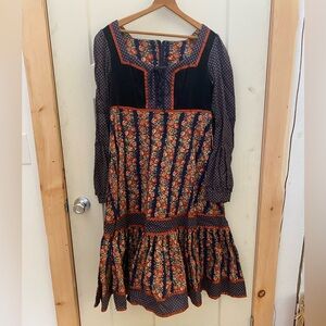 Gunne Sax Cabbage Rose Dress